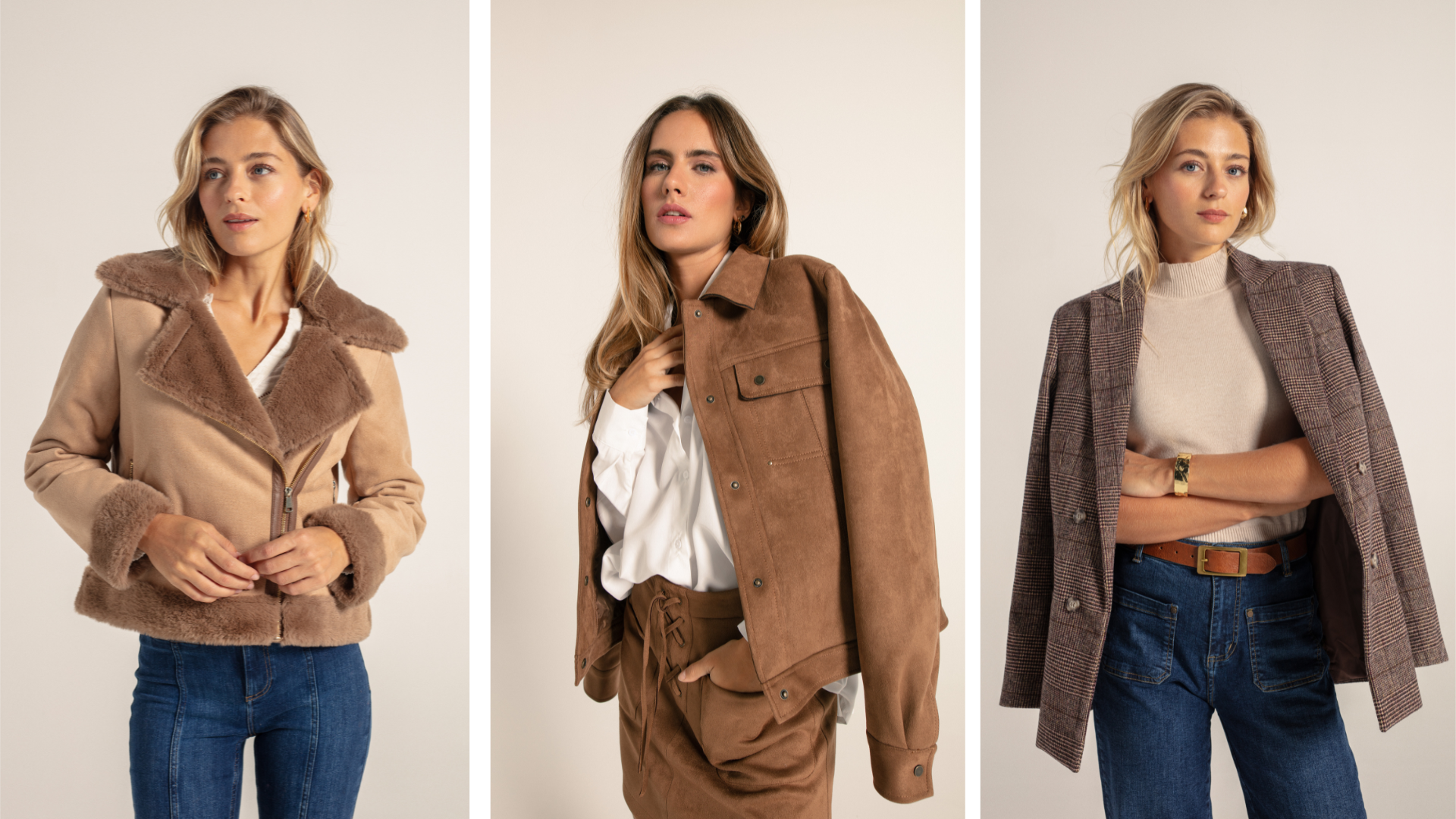 Tendencias en prendas de abrigo: cazadoras de efecto ante, bikers de borreguito y americanas tweed
